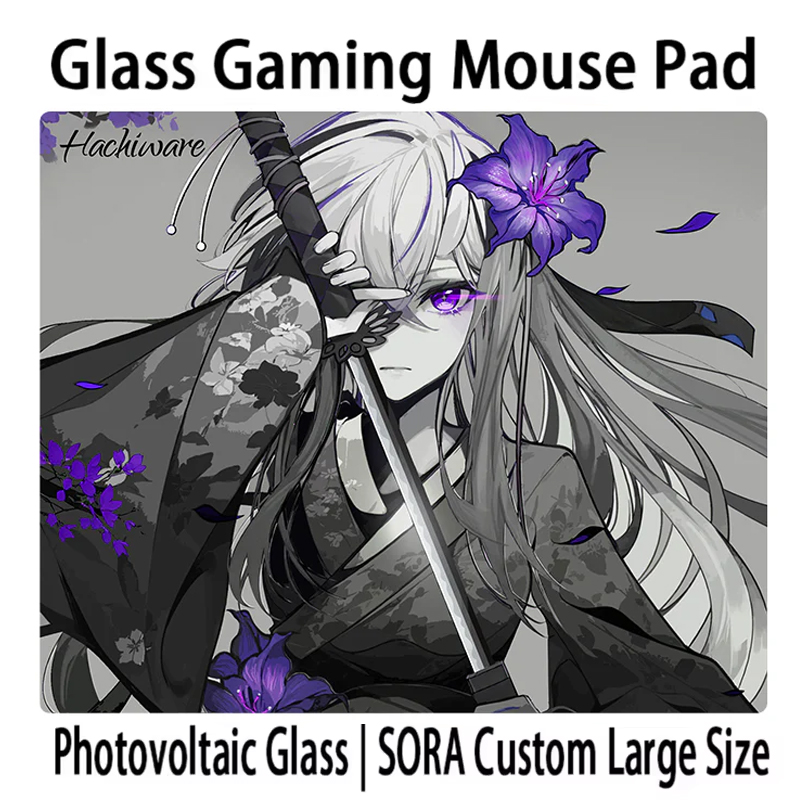 Esports Gaming Stocks - H-Hachiware Glass Mouse Pad Anime FlowerBlade