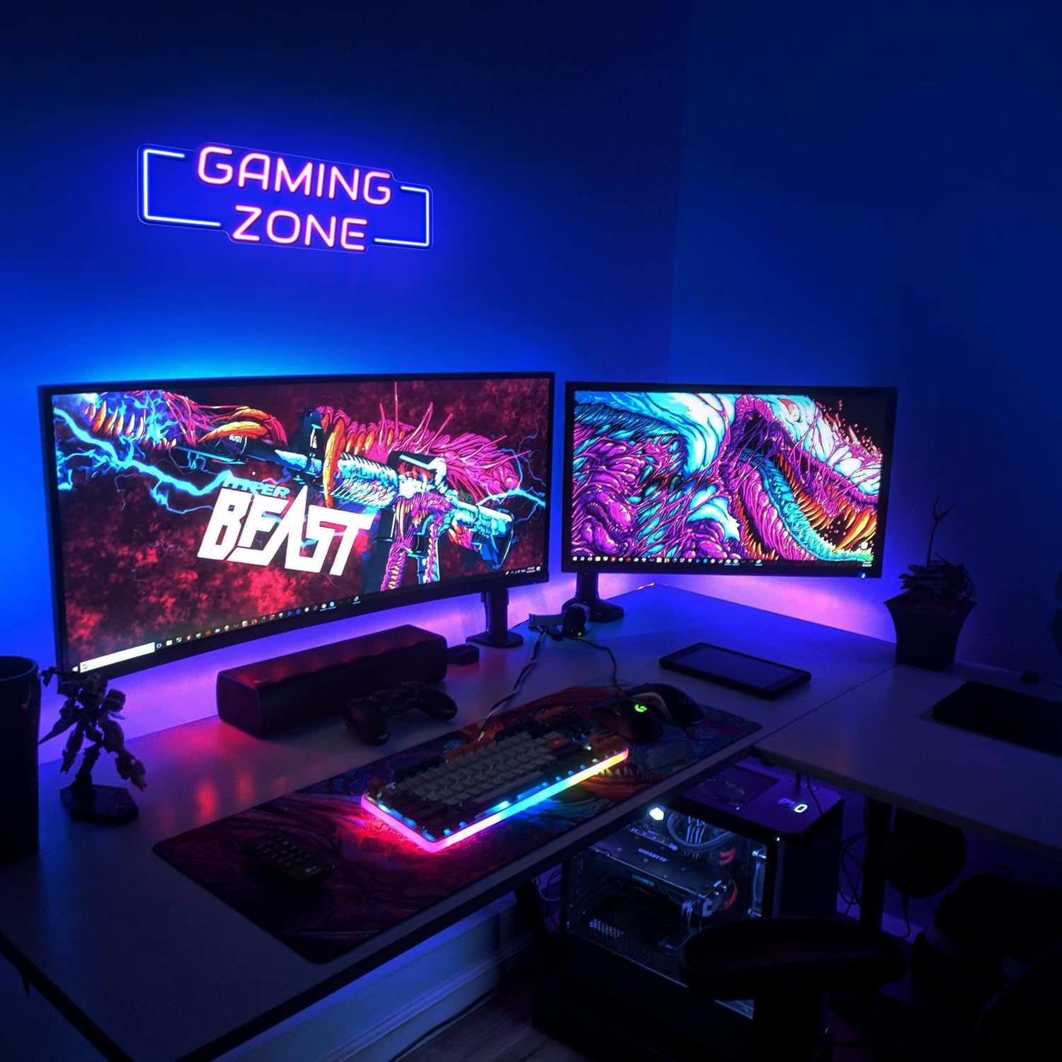 Gaming Zone Neon Sign USB LED  - Esports Gaming Zone review and price