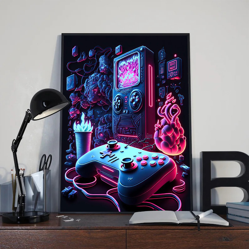 Modern Neon Pop Cool Gaming Wa - Esports Gaming House review and price