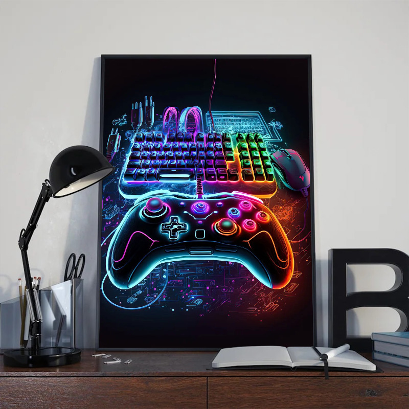 Modern Neon Pop Cool Gaming Wa - Esports Gaming House review and price