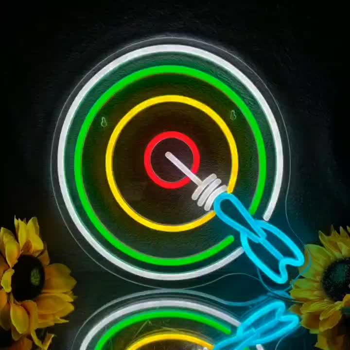 Bullseye Dart Neon Sign Dimmab - Esports And Gaming Lounge review and price