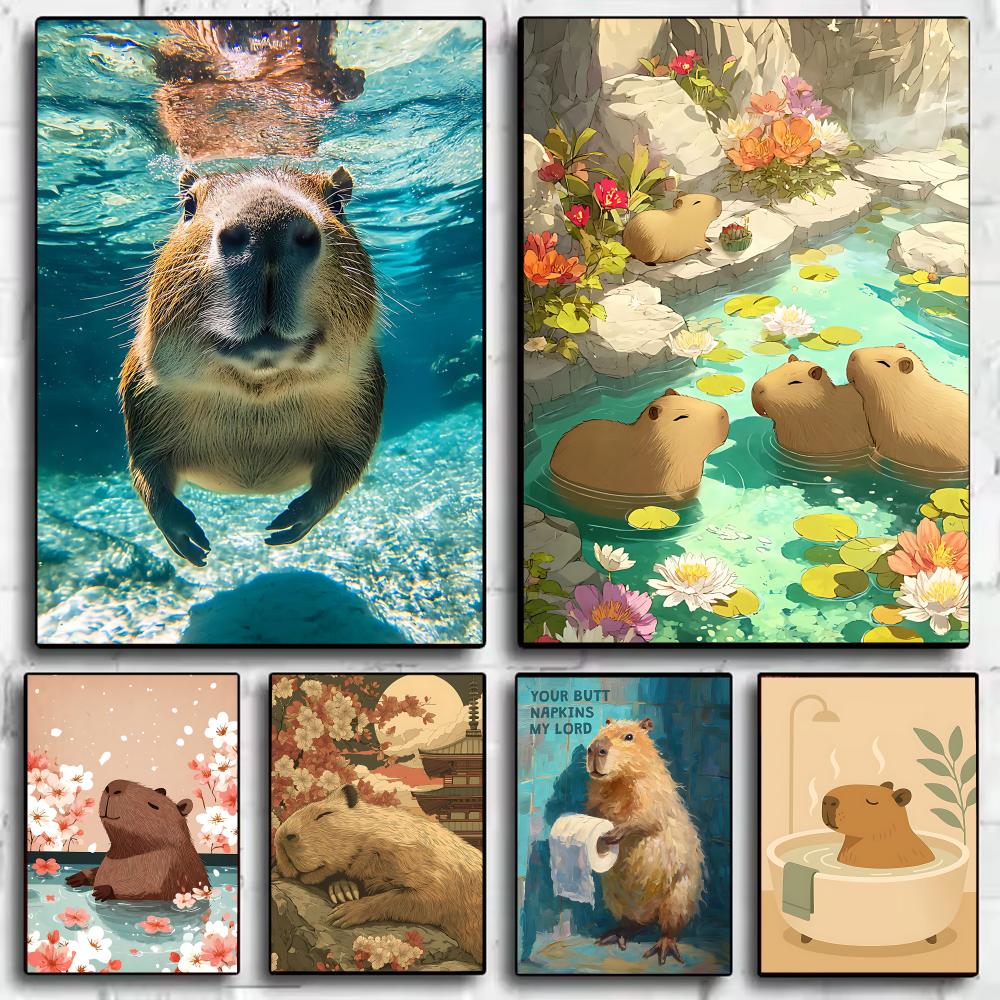 Healing Capybara Poster Art Po - Esports And Gaming Lounge review and price