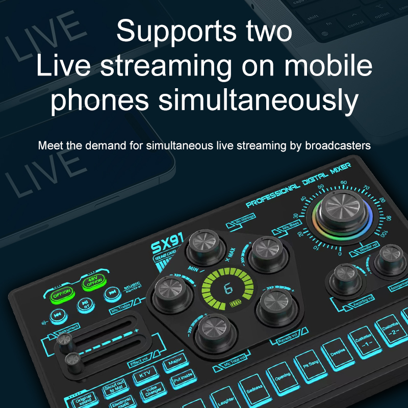 SX91 48V Audio Mixer with Voic - Esports Gaming Bundle review and price