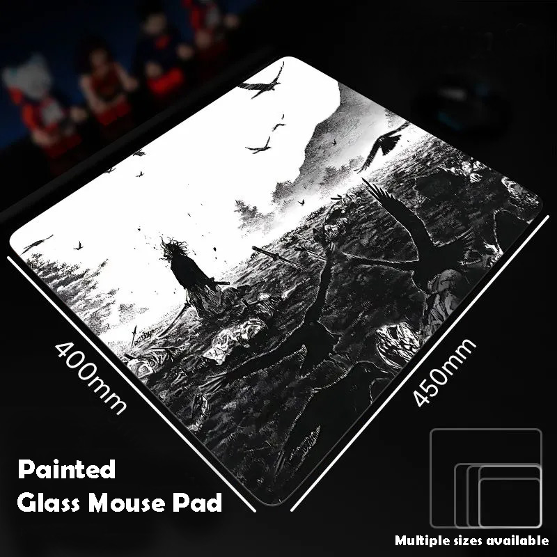 Black And White Glass Mousepad - Esports Gaming Stocks review and price