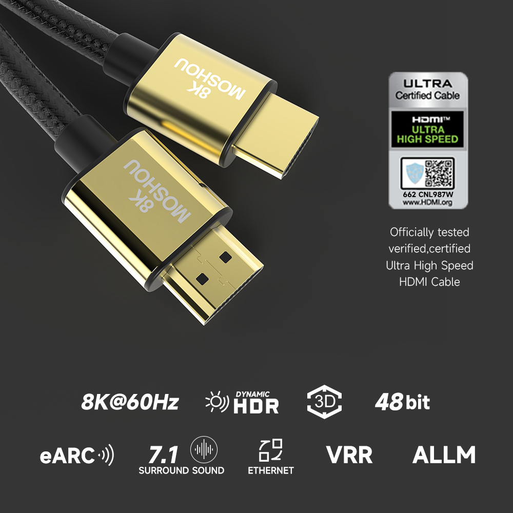 MOSHOU 2.1 8K HDMI Cable 4K120 - Esports Gaming Bundle review and price