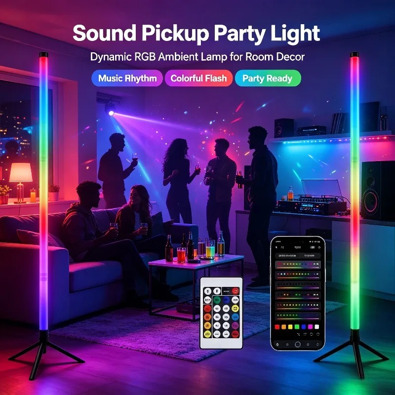 2PCS 120CM RGB Floor Lamp, Sou - Esports & Gaming Optics Gmbh review and price